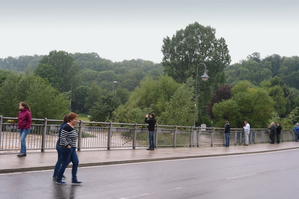 Neckar-Hochwasser bei Mittelstadt.