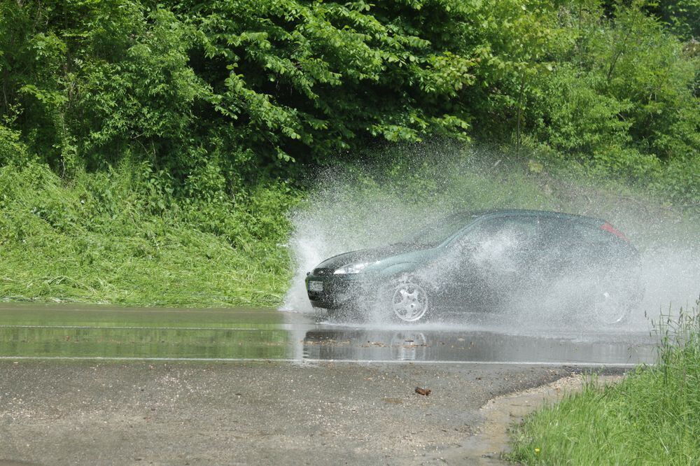 Hochwasser in Bad Urach.