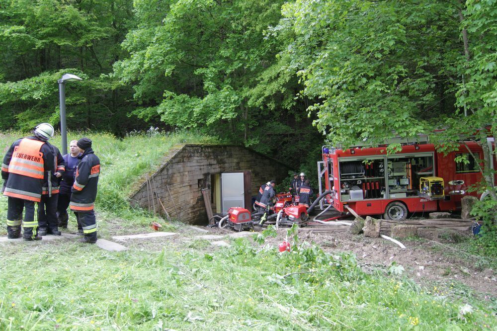 Hochwasser in Bad Urach.