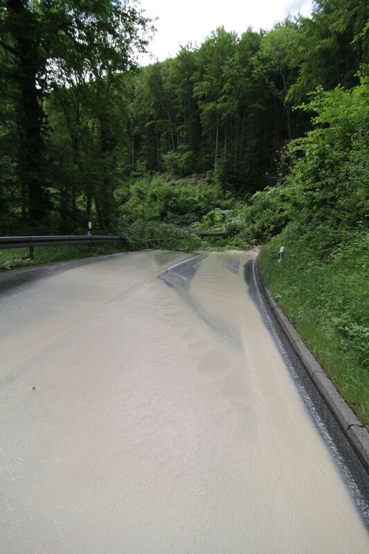 Hochwasser in Bad Urach.