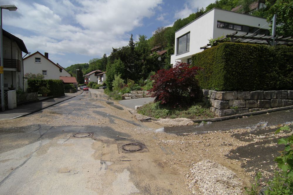 Hochwasser in Bad Urach.