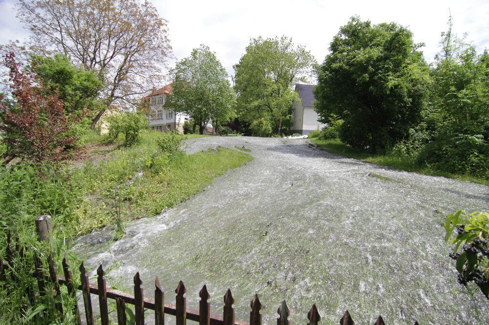 Hochwasser in Bad Urach.