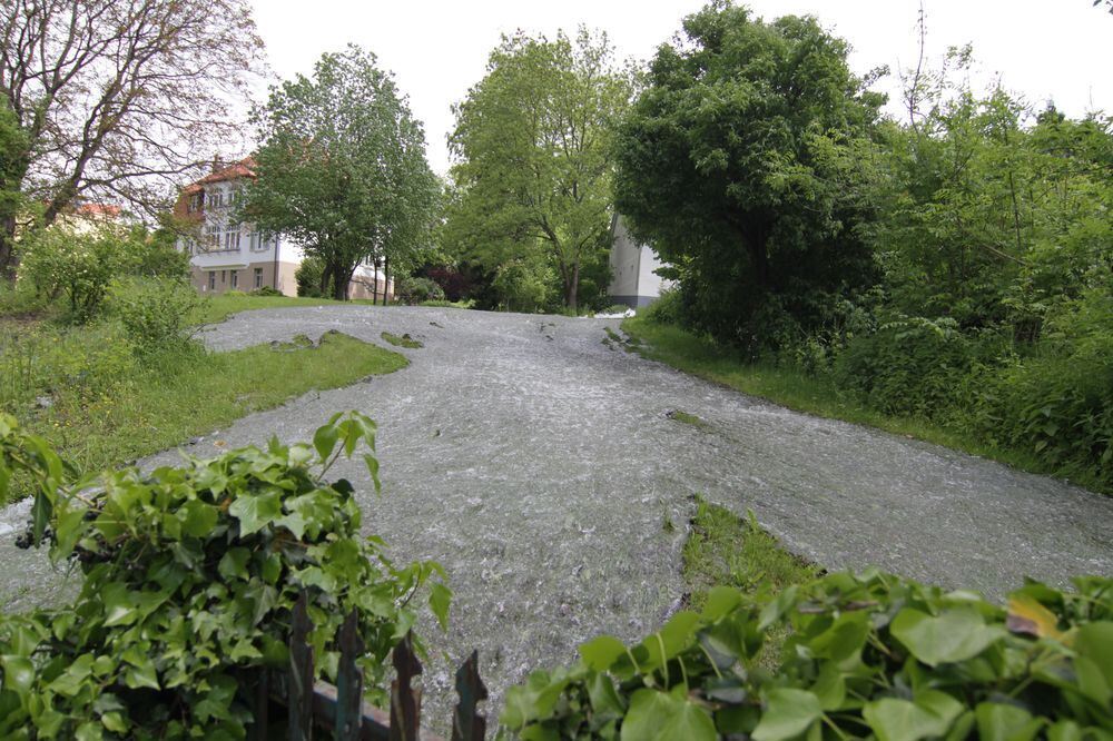 Hochwasser in Bad Urach.