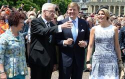 Niederländisches Königspaar Maxima und König Willem-Alexander im Land