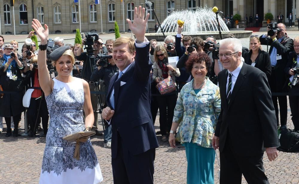 Niederländisches Königspaar Maxima und König Willem-Alexander im Land