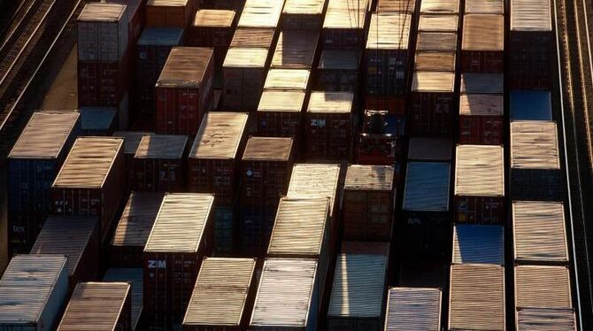 Container auf dem Container Terminal Altenwerder (CTA) im Hamburger Hafen. Foto: Christian Charisius