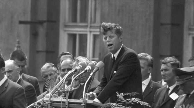 John F. Kennedy hat mit seiner Rede Hunderttausende berührt. FOTO: DPA