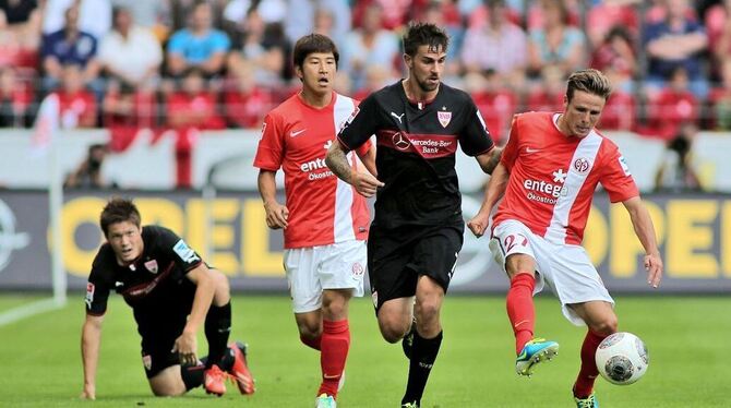 Martin Harnik erzielte ein Tor für den VfB Stuttgart, vergab in Mainz aber auch zwei Hundert-Prozent-Chancen. FOTO: EIBNER