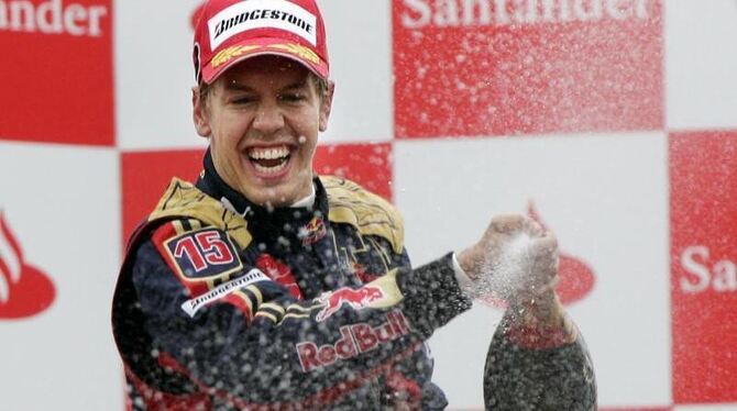 2008 krönte sich Sebastian Vettel in Monza zum jüngsten Grand-Prix-Gewinner der Formel-1-Geschichte. Foto: Felix Heyder