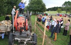 Auf dem Feld und in der Lichtstube: Viele Akteure ermöglichten Besuchern des Bauernhausmuseums Ödenwaldstetten einen lebendigen 