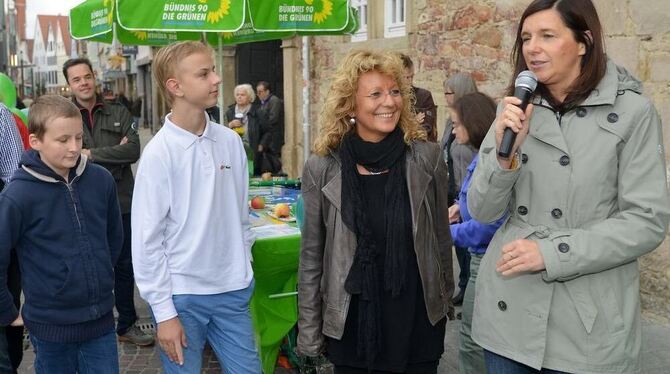 Will, dass es »allen besser geht und nicht nur wenigen gut«: Katrin Göring-Eckardt, die Spitzenkandidatin der Grünen (rechts) un