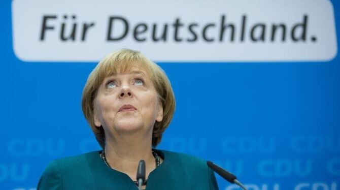 Bundeskanzlerin Angela Merkel im Konrad-Adenauer-Haus in Berlin. Foto: Christian Charisius