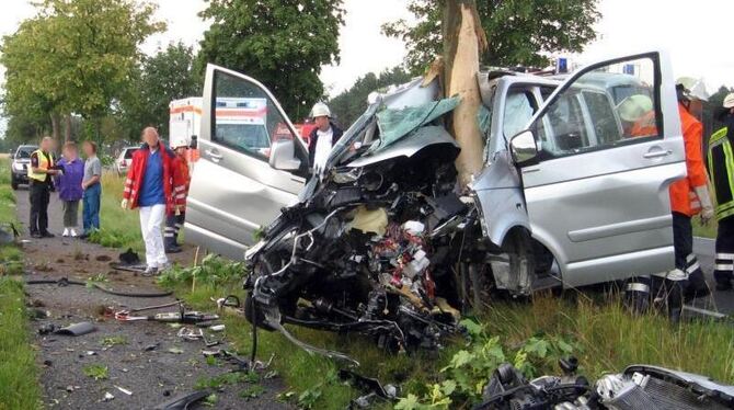 Sekundenschlaf-Unfall: Der Fahrer dieses Wagens war am Steuer eingeschlafen. Foto: Polizei/Archiv