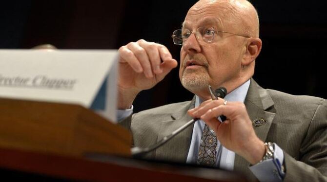 US-Geheimdienstchef James Clapper bei seinen Ausführungen im Kapitol in Washington. Foto: Shawn Thew