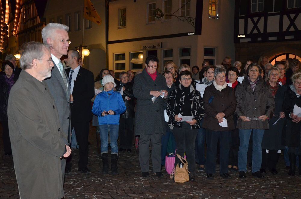 Winfried Kretschmann auf Kurzbesuch in Pfullingen