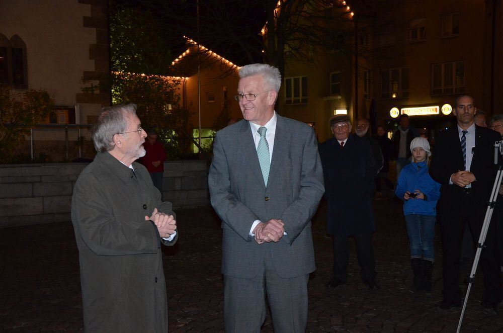 Winfried Kretschmann auf Kurzbesuch in Pfullingen