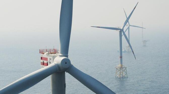 Offshore-Windpark Alpha Ventus in der Nordsee. Foto: Teresa Dapp/Archiv