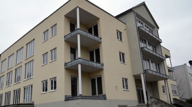 Immer noch im Rohbau: das als »Boarding House« geplante Gebäude. GEA-FOTO: SAUTTER