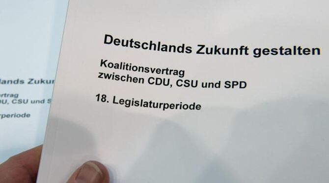 Union und SPD hatten sich auf ein 185 Seiten langes Regierungsprogramm mit dem Titel »Deutschlands Zukunft gestalten« geeinig