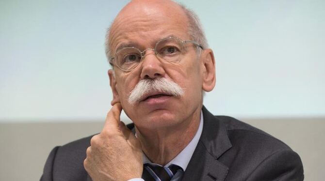 Der Vorstandsvorsitzende der Daimler AG, Dieter Zetsche, während einer Pressekonferenz in Sindelfingen. Foto: Marijan Murat/A