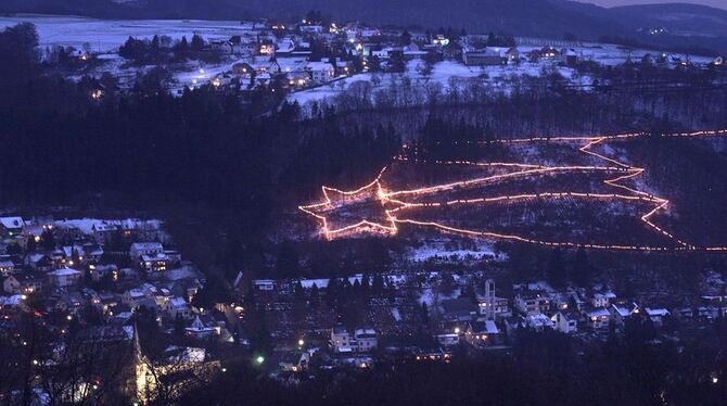 Zeichnet einen Teil des großen Krippenweges nach: Waldbreitbachs Stern von Bethlehem. FOTO: PR