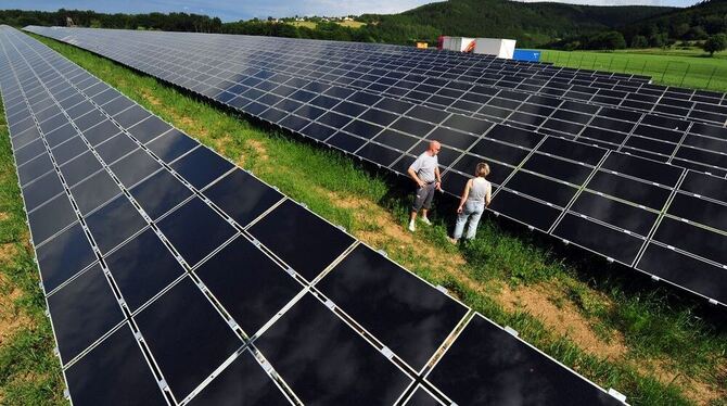 Photovoltaikanlage in Thüringen. ARCHIV-FOTO: DPA