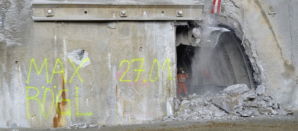 Scheibengipfeltunnel Durchbruch Januar 2014