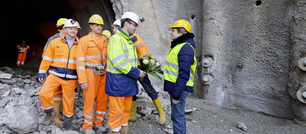 Scheibengipfeltunnel Durchbruch Januar 2014