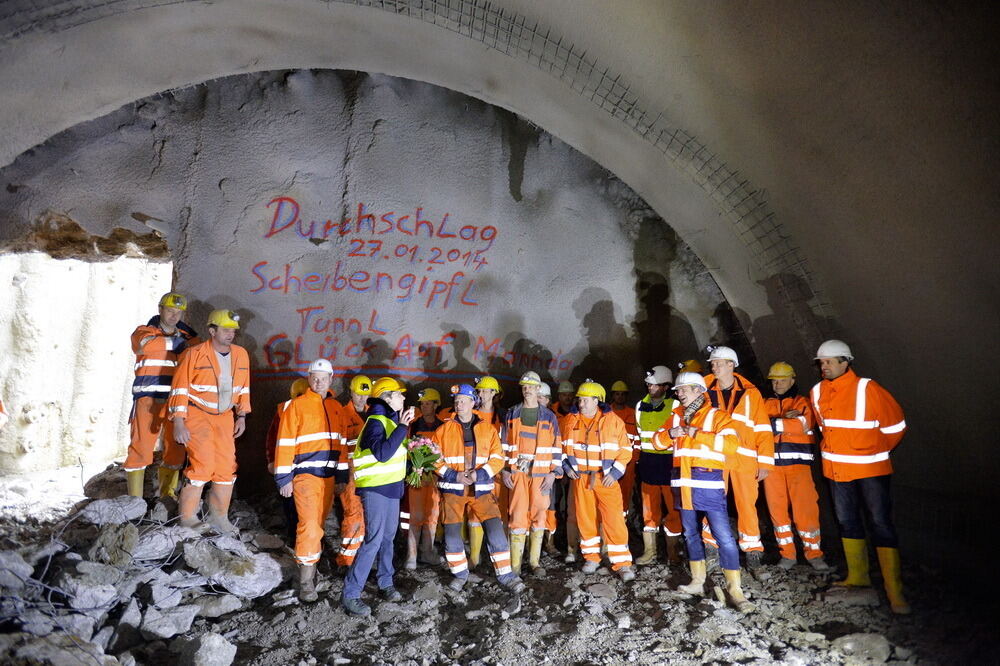 Scheibengipfeltunnel Durchbruch Januar 2014