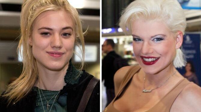 Die Kombo zeigt das österreichische Model Larissa Marolt (l) und Ex-»Bachelor«-Kandidatin Melanie Müller. Foto: Frank Rumpenh