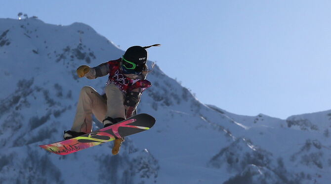 Karly Shorr aus den USA bei der Slopestyle-Qualifikation. FOTO: DPA