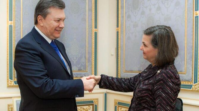 US-Top-Diplomatin Victoria Nuland zu Gast bei Viktor Janukowitsch. Foto: Mykhailo Markiv