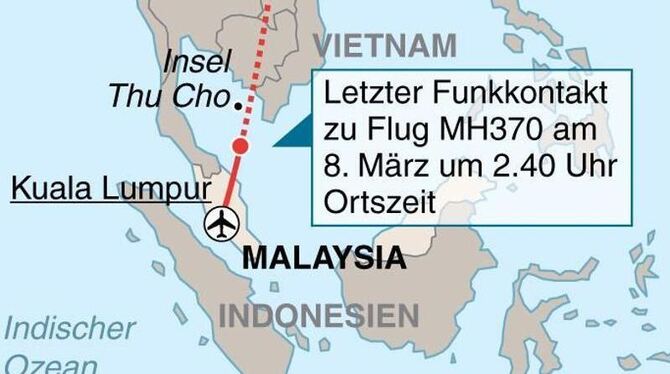 Schiffe und Flugzeuge suchen jetzt hunderte Kilometer weiter westlich nach dem verschwundenen Flugzeug der Malaysia Airlines.