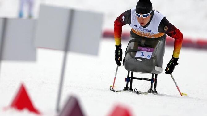 Andrea Eskau siegte im Ski-Schlitten beim Langlauf über fünf Kilometer. Foto: Jan Woitas