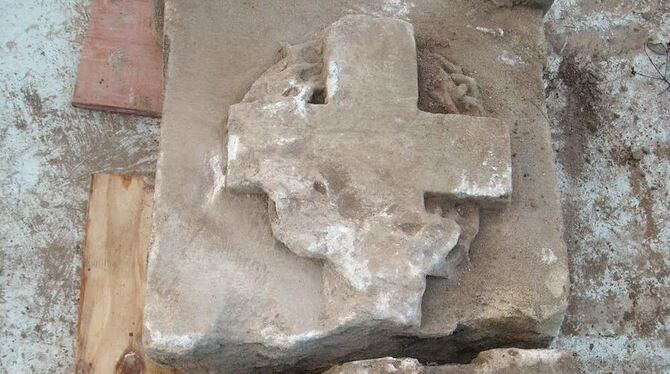 Dieser Bildstock wurde im Fundament eines alten Rommelsbacher Bauernhauses gefunden. Beim Abriss des Gehöfts in der Lammstraße k