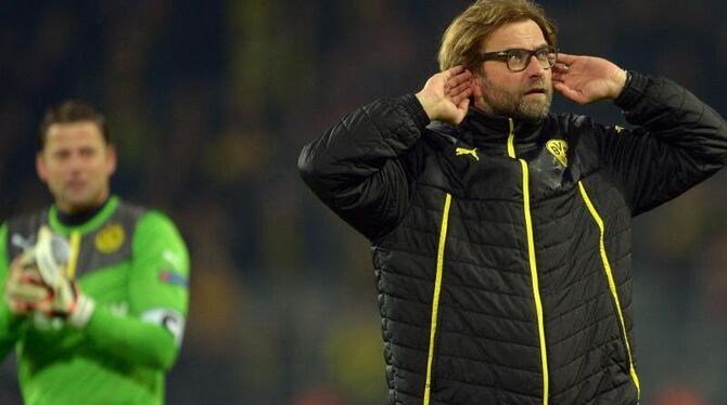 BVB-Trainer Jürgen Klopp schwärmte nach der Partie von der »unglaublichen Atmosphäre«. Foto: Federico Gambarini