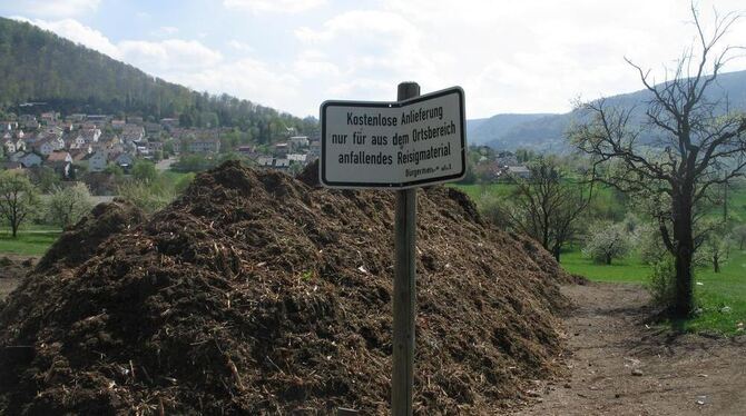 Dettingen muss den Häckselplatz »aufrüsten«. GEA-FOTO: FÜS