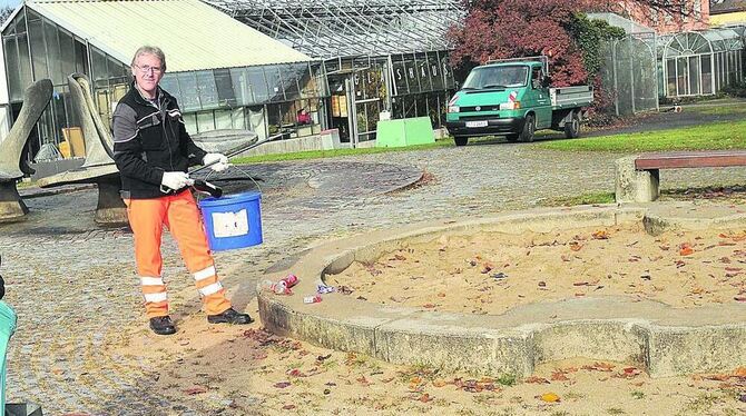 Kein Traumjob: Aber die positive Resonanz der Parkbesucher wiege einiges auf, sagt Burkhard Heinrich. "Die Leute bedanken sich t