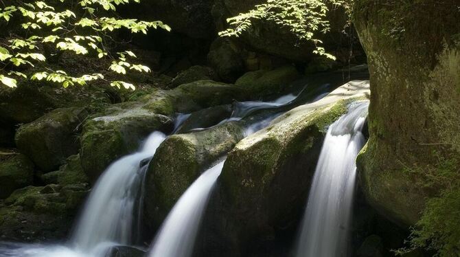 Spektakulär: Der Schiessentümpel mit seinen drei Wasserfällen und tiefen Felsspalten. FOTOS: PR, OEL