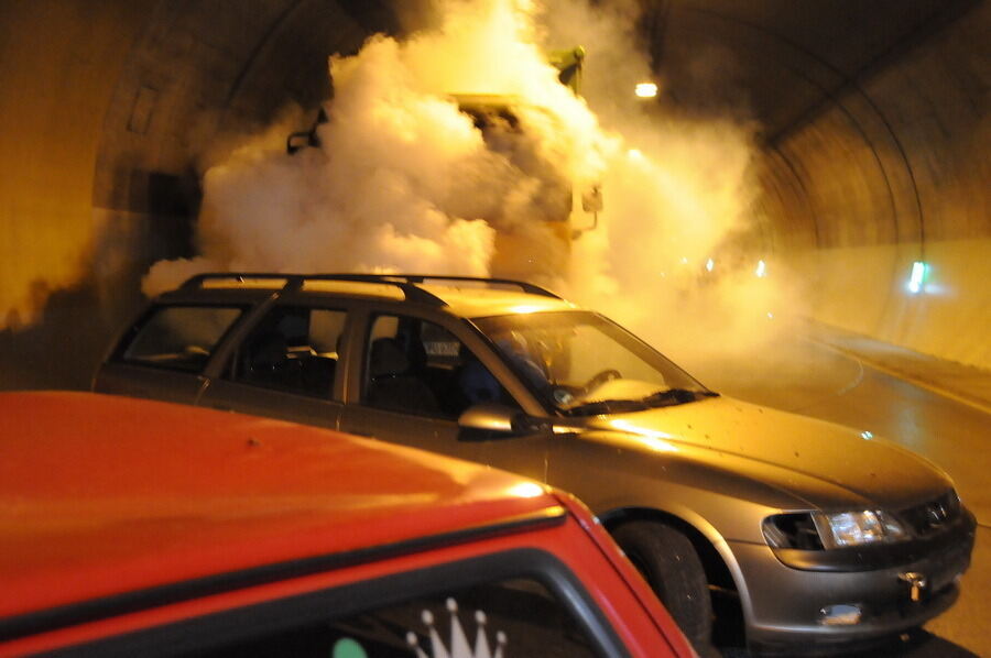 Großübung im Ursulabergtunnel