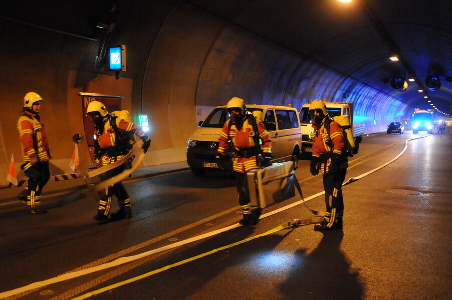 Großübung im Ursulabergtunnel