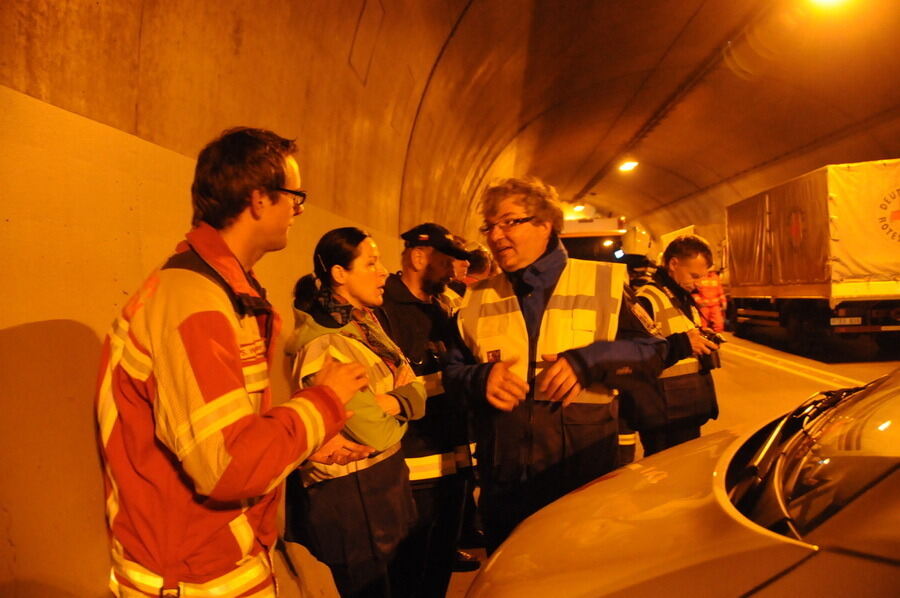 Großübung im Ursulabergtunnel