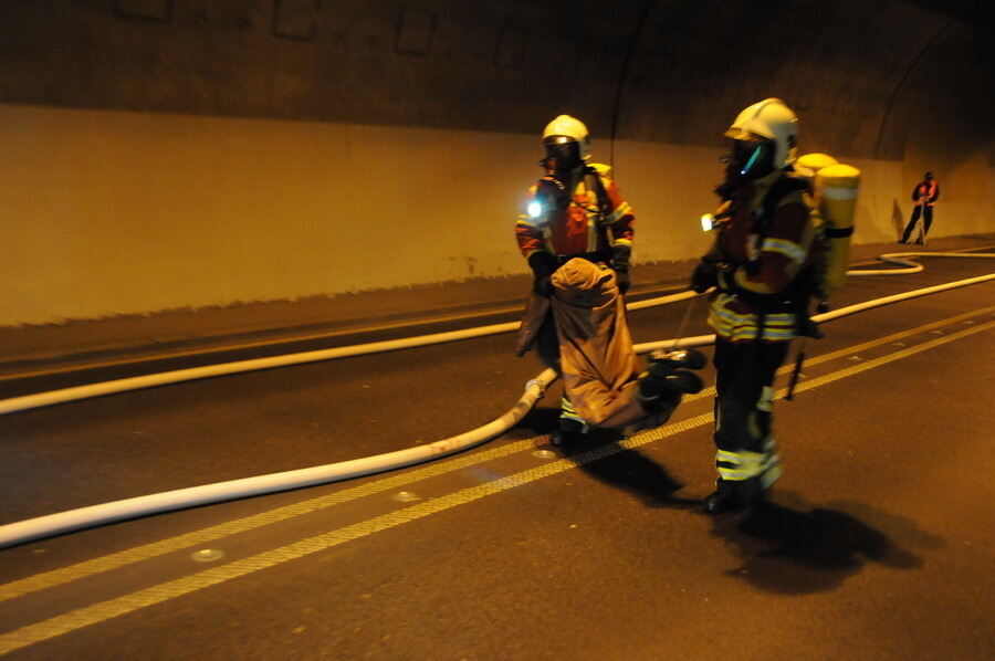 Großübung im Ursulabergtunnel