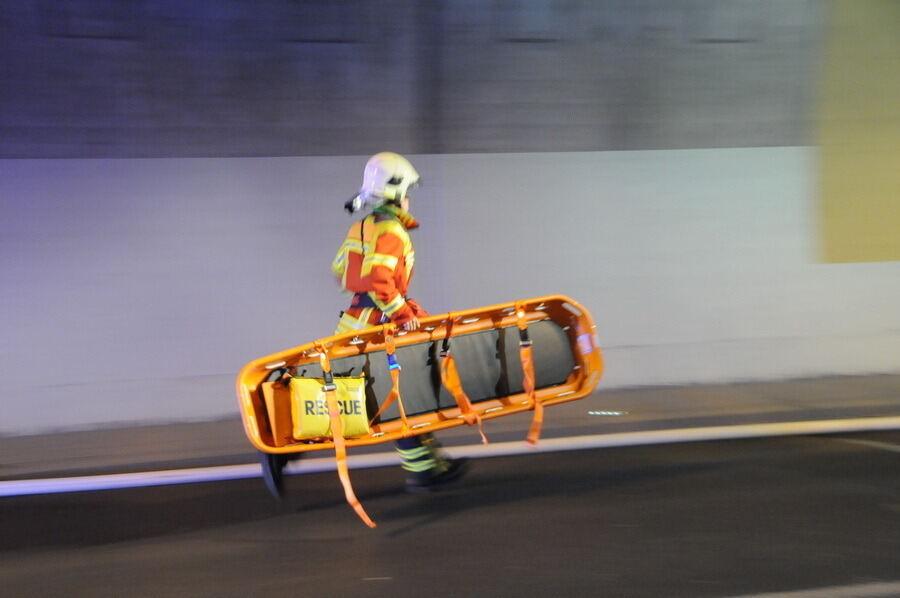 Großübung im Ursulabergtunnel