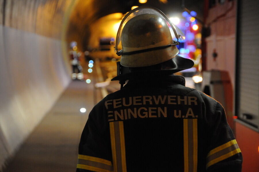 Großübung im Ursulabergtunnel