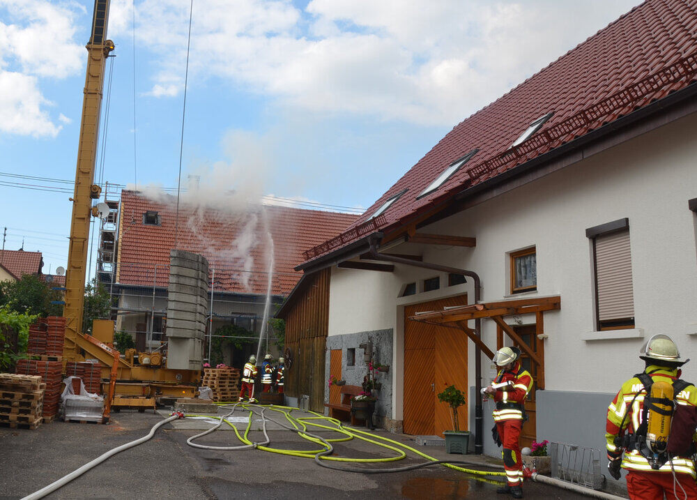 Dachstuhlbrand in Neuhausen