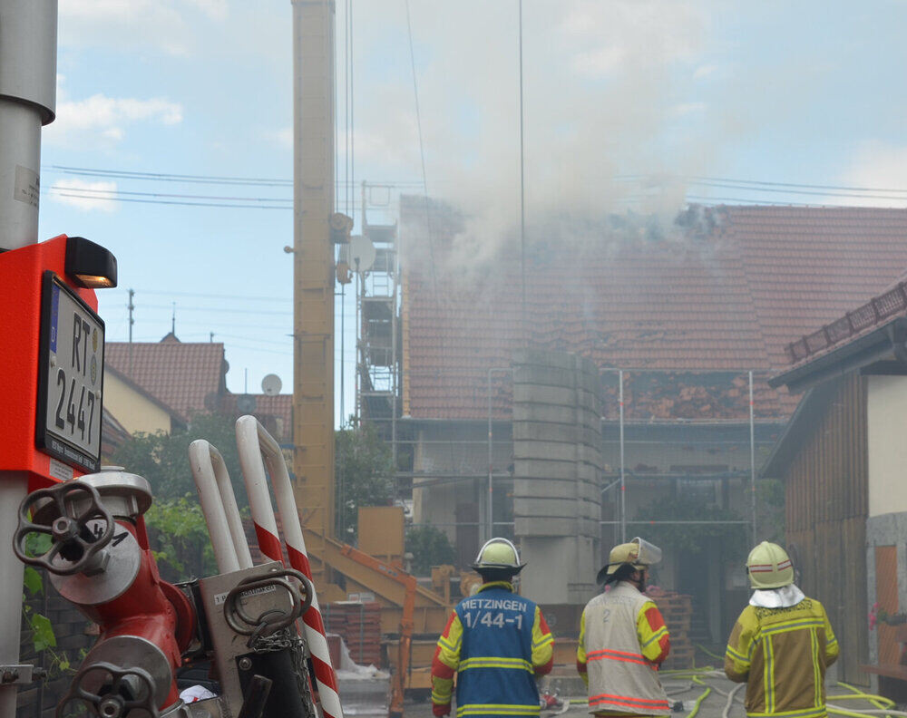 Dachstuhlbrand in Neuhausen