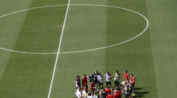 Letzte Vorbereitungen des DFB-Teams beim Abschlusstraining in Salvador da Bahia. Foto: Guillaume Horcajuelo