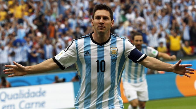 Argentiniens Lionel Messi erzielte gegen Nigeria einen Doppelpack. FOTO: DPA