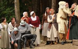 Dietmar Landenberger-Edelburg (zweiter von rechts) überzeugt als Räuber im Schafspelz.